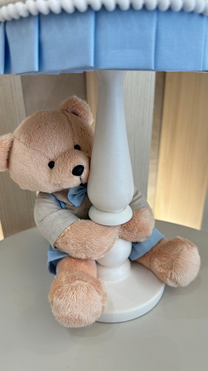Abajur Urso Davi - Azul Bebê - Imagem 2