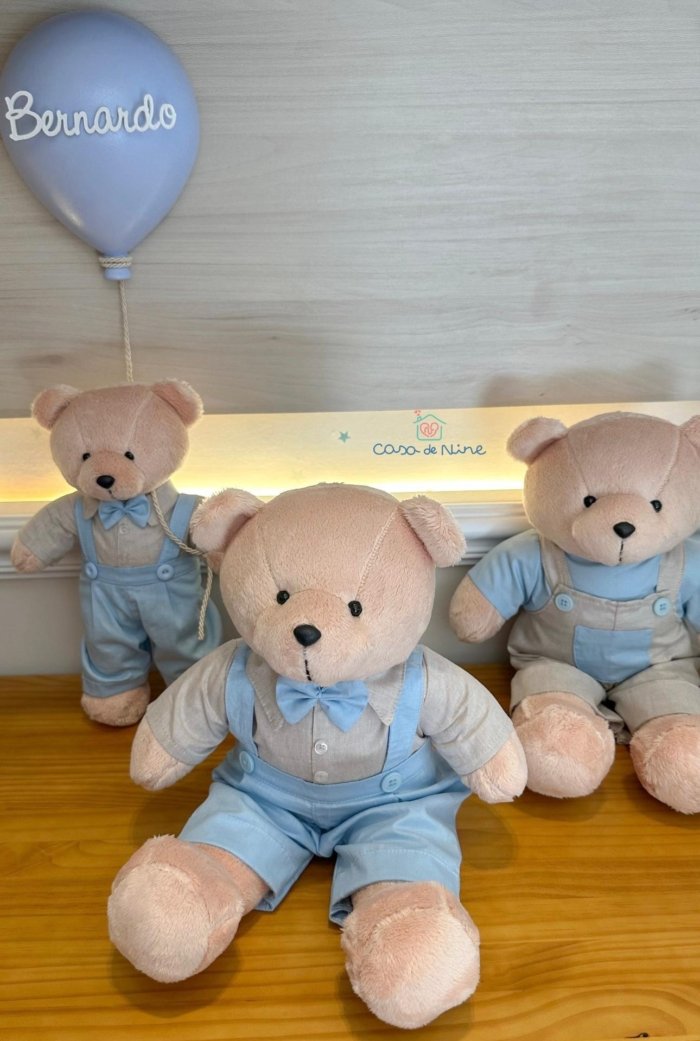 Urso Decorativo Davi - Azul Bebê - Imagem 3