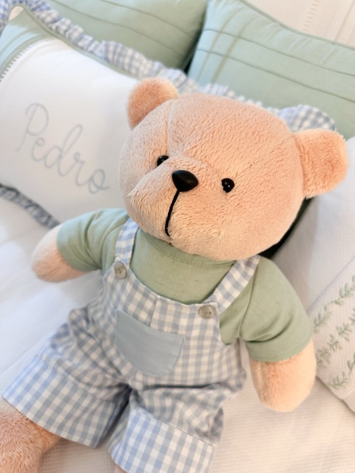 Urso De Pelúcia Arthur - Xadrez/Verde Malva - Image 2