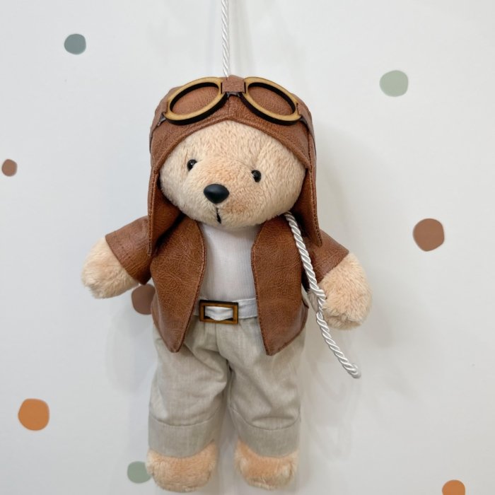 Urso Aviador Com Balão - Branco - Imagem 2