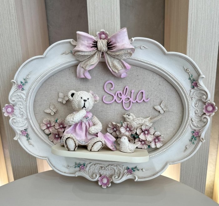 Quadro Ursa no Jardim - Lavanda