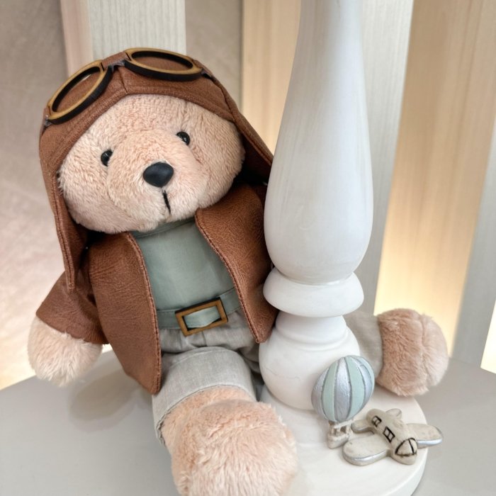 Abajur Urso Aviador Sonhe Alto - Verde Malva - Imagem 2