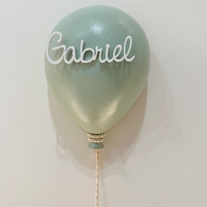 Urso Aviador com Balão - Verde Malva - Imagem 3
