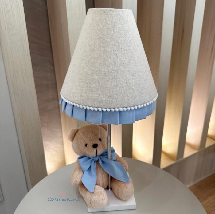 Abajur Urso Lipe - Azul Bebê