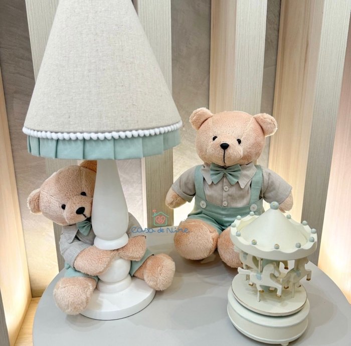 Abajur Urso Davi - Verde Malva - Imagem 3