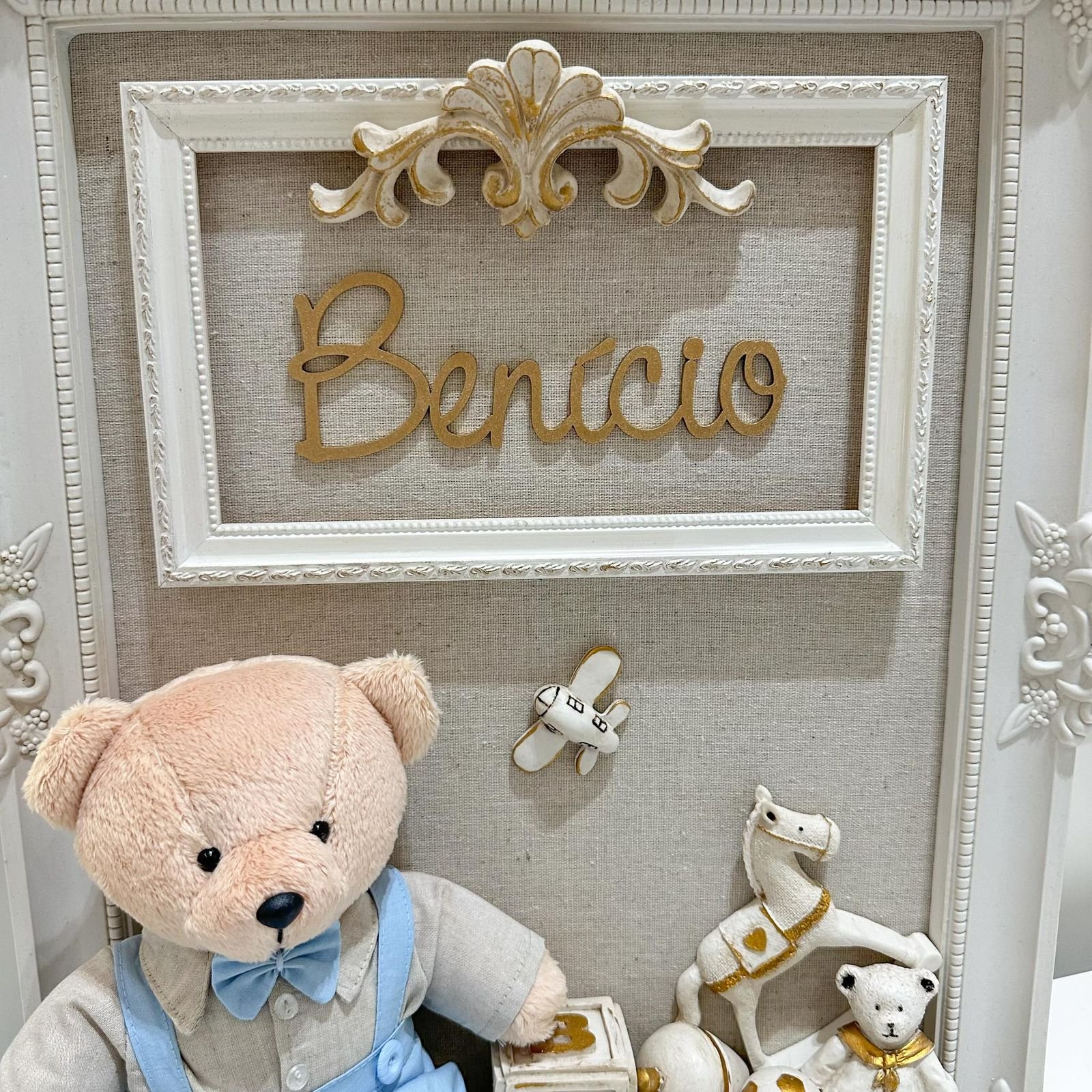 Quadro Urso Davi - Azul Bebê - Imagem 2