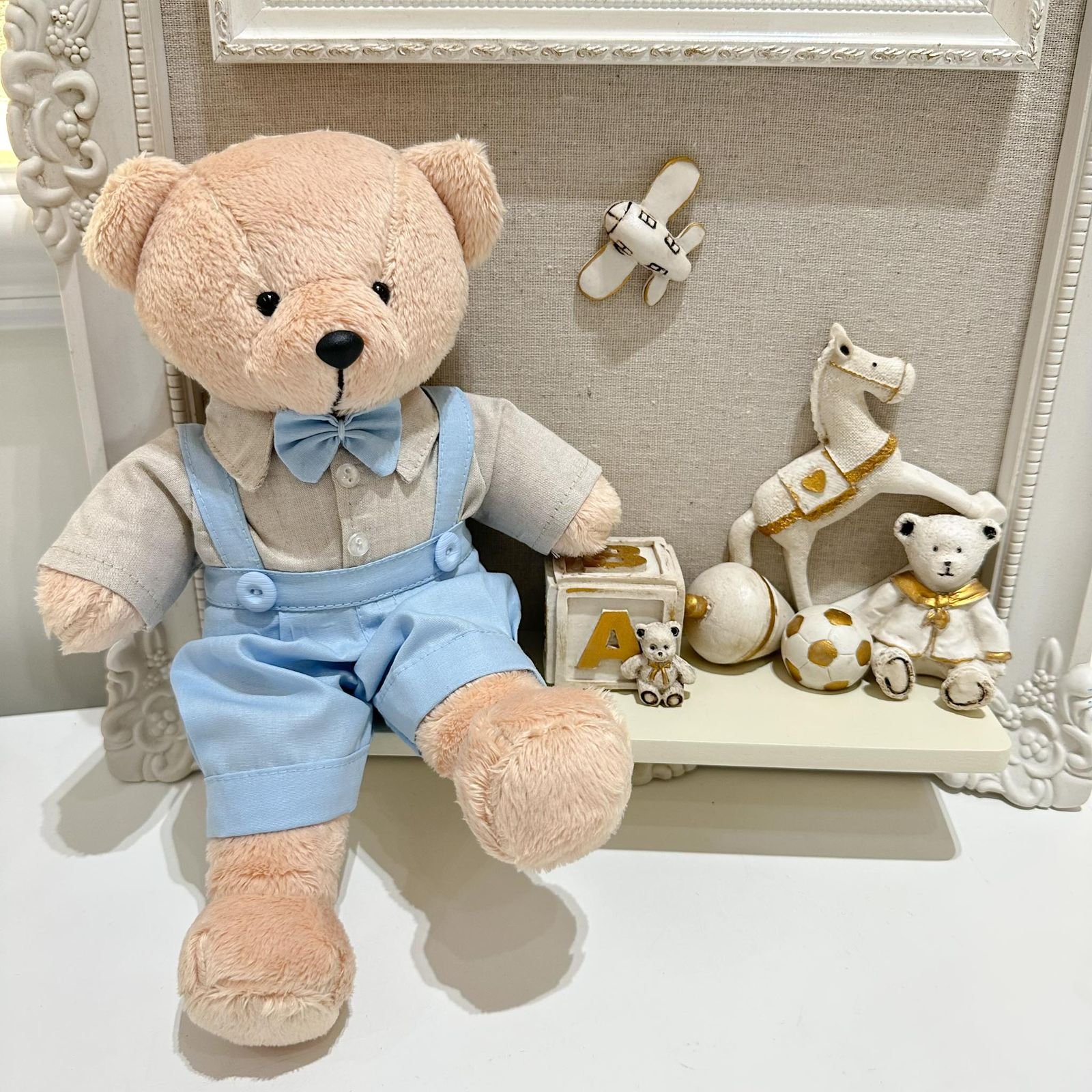 Quadro Urso Davi - Azul Bebê - Imagem 3